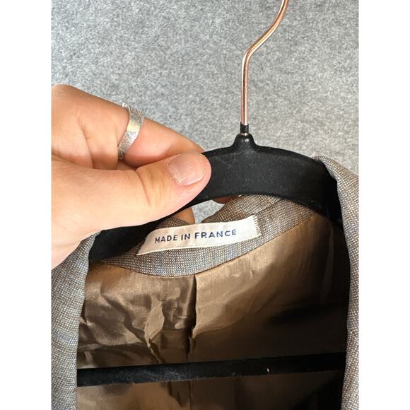 VINTAGE 70s Yves Saint Laurent Blazer Mens 38R Brown Plaid Wool Designer Preppy - Picture 9 of 10